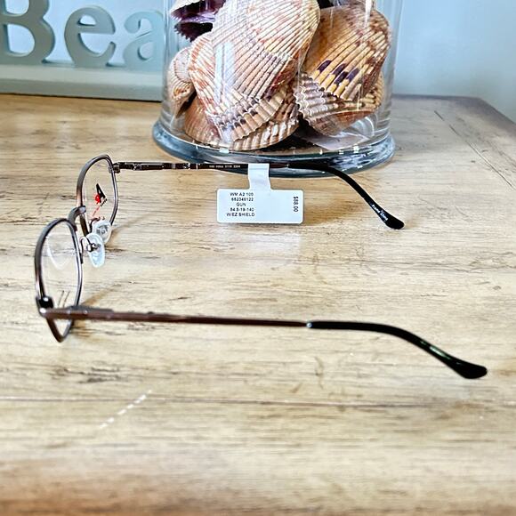 A2 Eyeglasses 100 Gunmetal Rectangular Frame 54.5 19 140  NEW - Picture 2 of 12